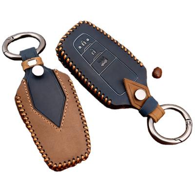 China China Supplier Good Quality Environmentally Friendly Wholesale Car Key Holder Crazy Smart Horse Leather Key Chain Cover For Toyota for sale