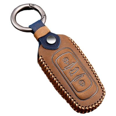 China Wholesale high quality environmental friendly car key cheap price full cover case portable crazy leather holder for auto geely for sale