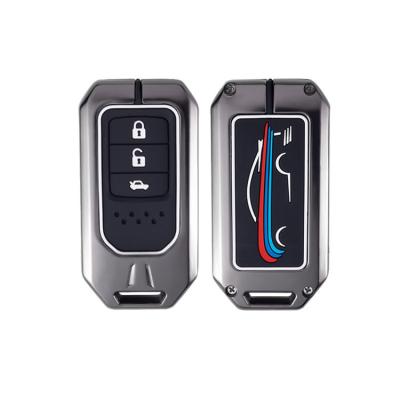 China Popular Hot Selling Rise Bright Function Vehicle Keys Case Key Type Key Shell Zinc Alloy Cover For Honda for sale