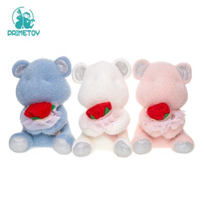 China Valentines Day Gift Soft Plush Toys Teddy Bear With Rose For Valentines Day for sale