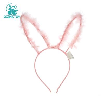 China Wholesale fashion LED party supplies hair band led light up headband flash bunny ears sell headwear cute for sale