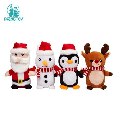 China Baby Toy Plush Christmas Santa Claus Snowman Deer Bear Penguin Plush Toy Doll Customized Gift for sale