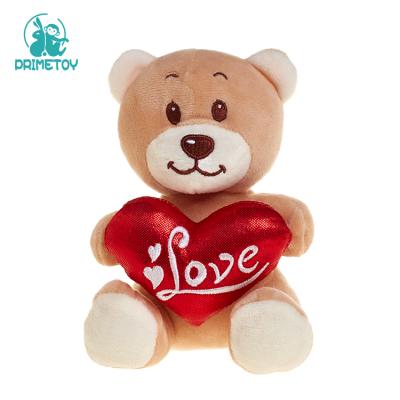 China Wholesale Soft Stuffed Custom Gift Valentine's Day Teddy Bear Logo Plush Toy With Heart for sale