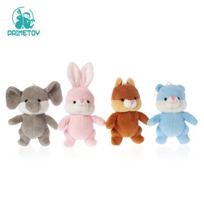 China Custom Mini Stuffed Animal Toys Plush Key Chain Soft Key Chain Soft Plush Toys Sound Dolls Gift For Bags for sale