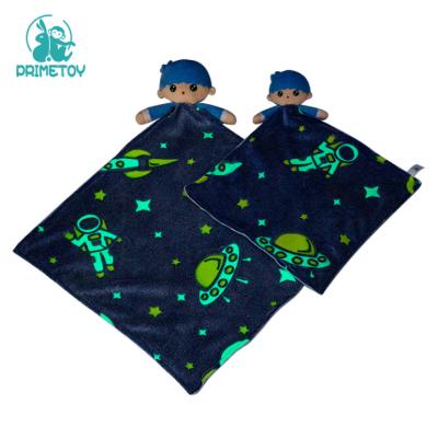 China Hot Selling Gift Fleece Flannel Bed Blanket Glow In The Dark Baby Bright Soft Plush Blanket for sale