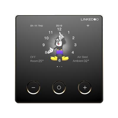 China Smart Home 3.5 inch Touch Color Screen Temperature Control Zwave Thermostat Smart Thermostat for sale