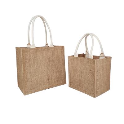 China China Supplier Wholesale Natural Eco Friendly Jute Recycle Grocery Bag Shopping Jute Jute Bags for sale