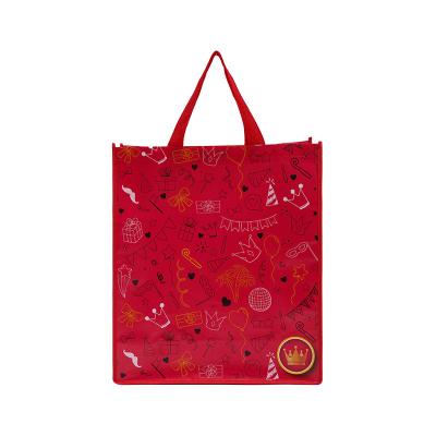 China Recyclable Custom Promotional Logo Printed Reusable Heavy Duty Nonwoven Grocery Tote Bags PP Nonwoven Shopping Bags for sale