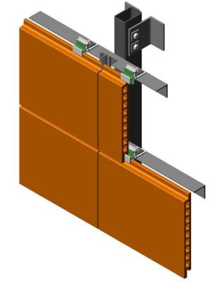 China Contemporary Exterior Terracotta Curtain Wall Panel Cladding Removable Design for sale