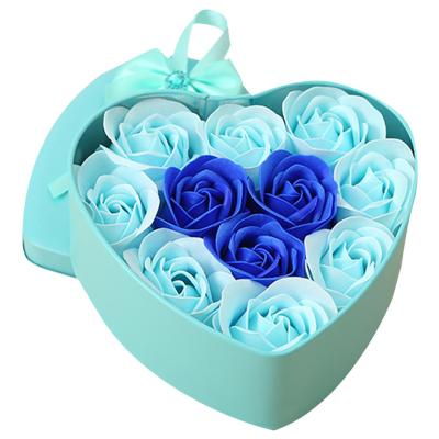 China Beautiful heart-shaped artificial rose SOAP flower keepsake Valentine's Day gift wedding celebration romantic party decoration 02 for sale