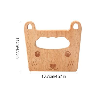 China Europe Bear Shape Kids Cute Kitchen Tools Wooden Knife For Cooking for sale