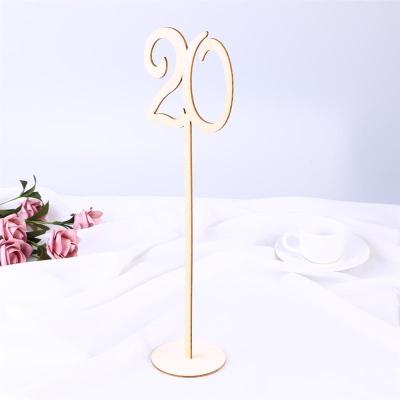 China Europe Wooden Table Number Wedding Table Number Centerpiece Decor Birthday Anniversary Party Feast Sourcing Wood Crafts for sale