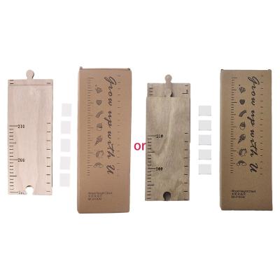 China 83XC Nordic Wooden Children's Height Ruler Baby Kids Height Ruler Wall Decoration Wall Meter Measure Sticker for sale