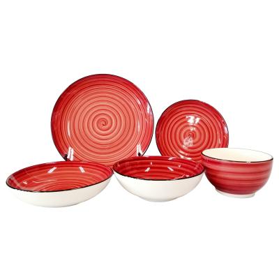 China Viable Wholesale Earthenware 16 Piece Dinnerware Sets for sale