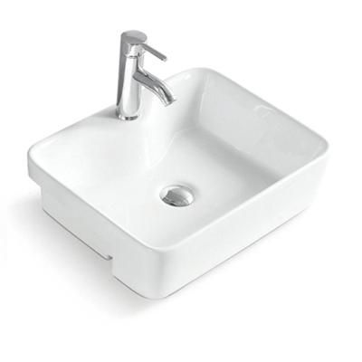 China Chaozhou Factory Stocked Ceramic White Hand Wash Basin Table Top Basin Art Basin for sale