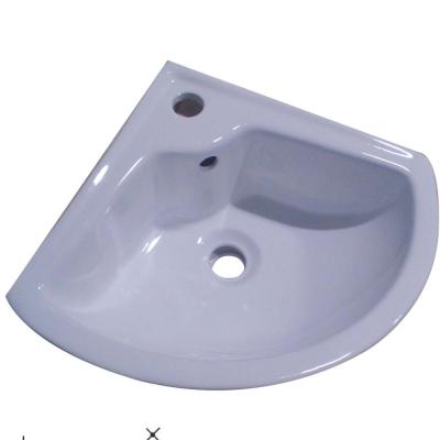 China New easy clean designceramic small wall hung basin for small apartment / hotel for sale