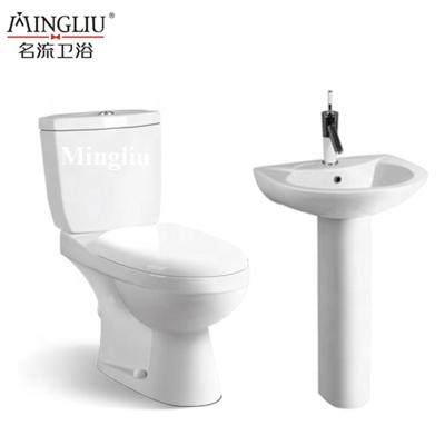 China New Design Double-Flow WC Toilet and Basin Set Ready to Assemble for sale