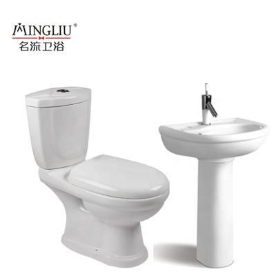 China Hot Selling Modern Style Luxury/Ceramic Bathroom Double-Flow Toilet Basin Toilet Sets Combination for sale