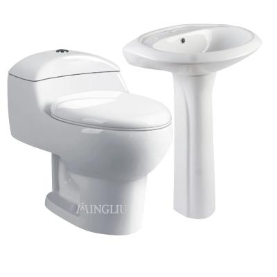 China Modern hot sale modern sapce saving ceramic toilet and bathroom basin set for sale