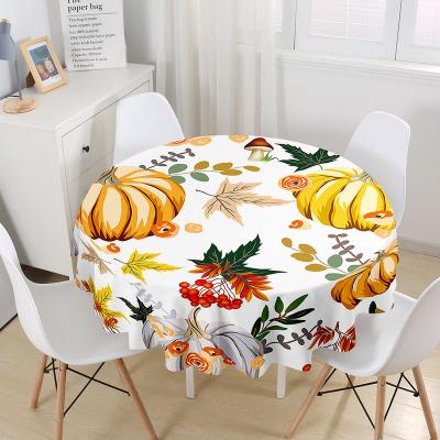 China Waterproof high quality digital printing customization printed waterproof nonwoven fabric tables polyester tablecloth for sale