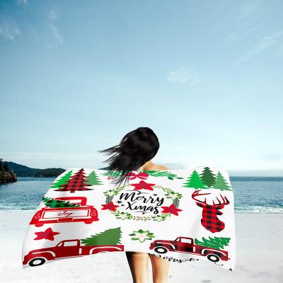 China Soft and Comfortable Christmas Beach Kid Safe Oriented Scarf Fabric Stimulation Can Be Environmentally Safe Customized Graphics for sale