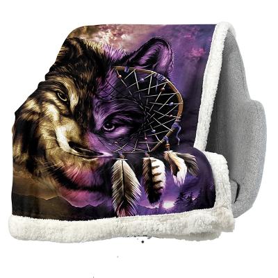 China Can Be Customized Wholesale Sublimation Transfer Custom Sherpa Fleece Quilt Flannel Blanket TV Blanket Cute Soft Warm Blanket for sale