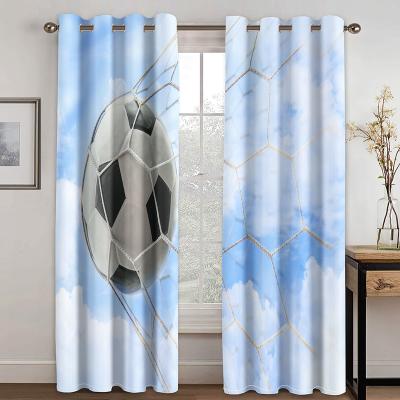 China Custom Digital Printed Polyester 3d Fabric Bedroom Living Room Decoration Blackout Door Blackout Blinds Window Curtains For Kids for sale