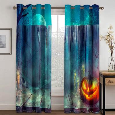 China Nordic modern cute custom blackout curtains bedroom night cartoon 3d pattern blackout living room printing curtains for sale