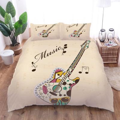 China Nondisposable high quality large size digital printing clear pattern polyester double duvet covers accept custom made and wholesale for sale