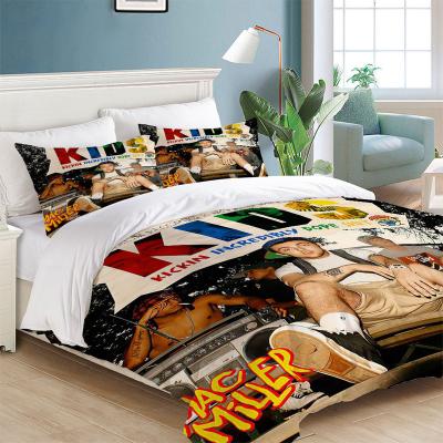 China Nondisposable Fun Bedding Set Custom Photo Printed Digital Printing 3D Sheets Cover Bedding Set Multi Color Pattern Customized Bed Sheets for sale