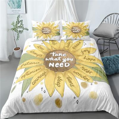 China Nondisposable Custom Digital Photo Printing Comforter King Queen Size Bed 100% Polyester Duvet Protector Sheets Bedding Set for sale