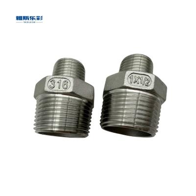 China 316 Stainless Steel Reducing Hex Nipple N316 25A-15A Water Oil Gas Oxygen for sale