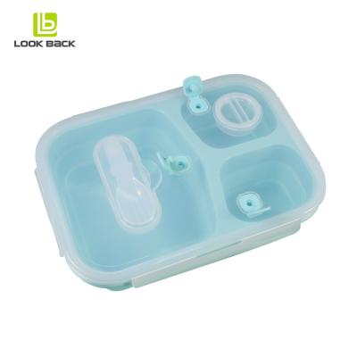 China Wholesale Soft Creative Silicone Microwavable Kids Picnic Microwave Collapsible School Children Bowl for sale