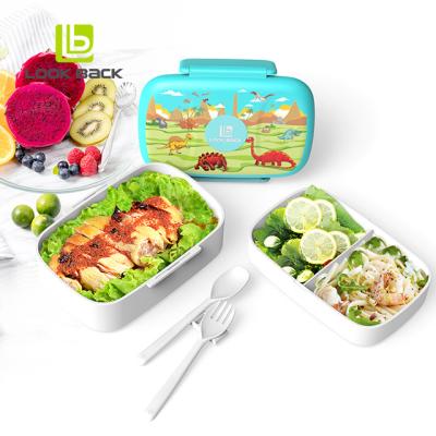 China LOOK Household Ware PP Microwavable BACK Lunch Box With Fork for sale