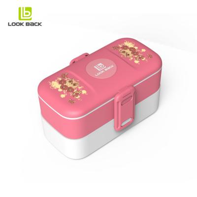 China Freshness Preservation Microwave Thickened Personalized Wholesale Custom Kids School Food Packaging Lunch Box With Lid for sale