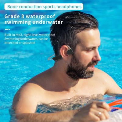 China Osteoconductive Bone Conduction Headphones, Wireless Open Ear IPX8 Earbuds Waterproof Swimming Earbuds for sale