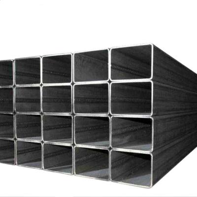 China Liquid Pipe Soft Carbon Welded Metal Ms. Erw Black Iron Hollow Section Rectangular Pipe Shaped Steel Pipe 200x200 Galvanized Square for sale