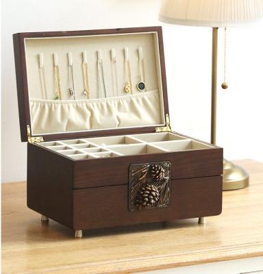 China Wholesale Modern Luxury Handmade High Grade Wooden Jewelry Box Packaging Gift Box Customized for sale