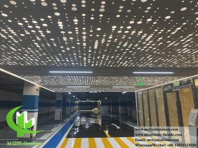 China Perforated Metal Ceiling Aluminum Sheet Durable Material With LED Light Modern Design for sale