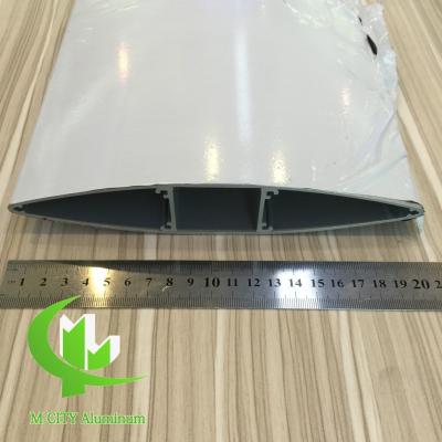 China aluminum extruded louver profile Aerofoil louver pvdf finish with grey color for sale