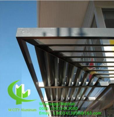 China powder coated sun shading for window  Aerofoil louver profile aluminum louver with oval shape for facade curtain wall for sale