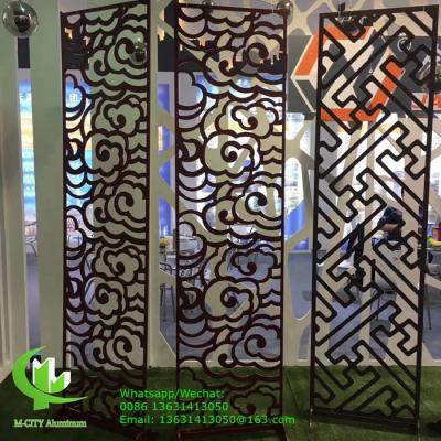 China Aluminum laser cut screen panel sheet for fence decoration perforated screen panel for sale