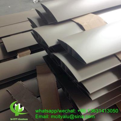 China metal oval Aluminum sun louver Aerofoil profile aluminum louver for window facade for sale