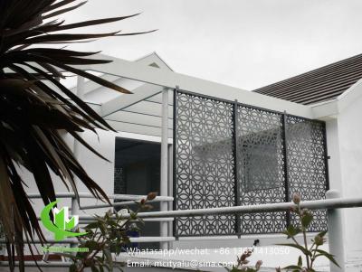 China Aluminum perforated sceen for balcony with 3mm metal sheet with powder coated for sale