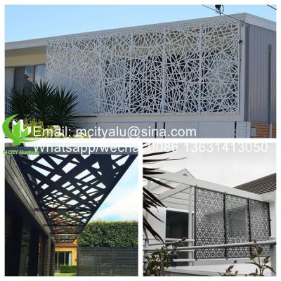 China Aluminum cnc perforated laser cut panel Metal aluminum cladding panel engraved carved panel sheet for facade for sale