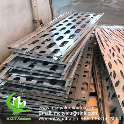 China metal aluminum cladding sheet metal facade cladding bending sheet for curtain wall facade privacy screen decoration for sale