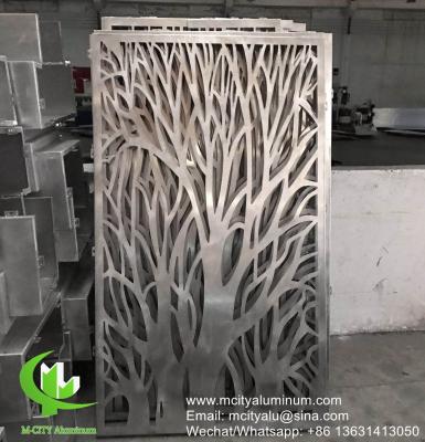 China Tree Aluminum perforated sceen for balcony with 3mm metal sheet with powder coated for sale