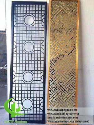 China Metal Partition Auminum Decorative Metal Screen With Laser Cut Pattern for sale