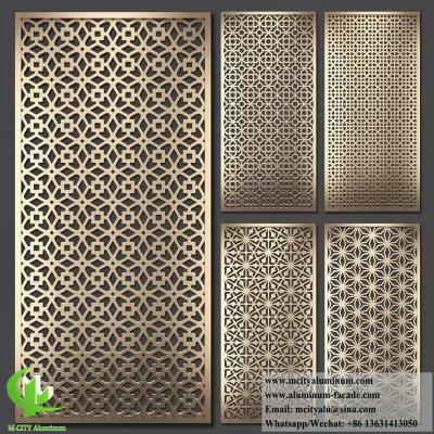 China Architectural Metal Partition Brass Color Interior And Exterior Decoration for sale