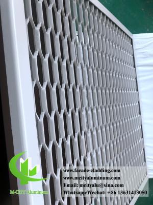 China Aluminum expanded mesh architectural screen panel for exterior facade for sale